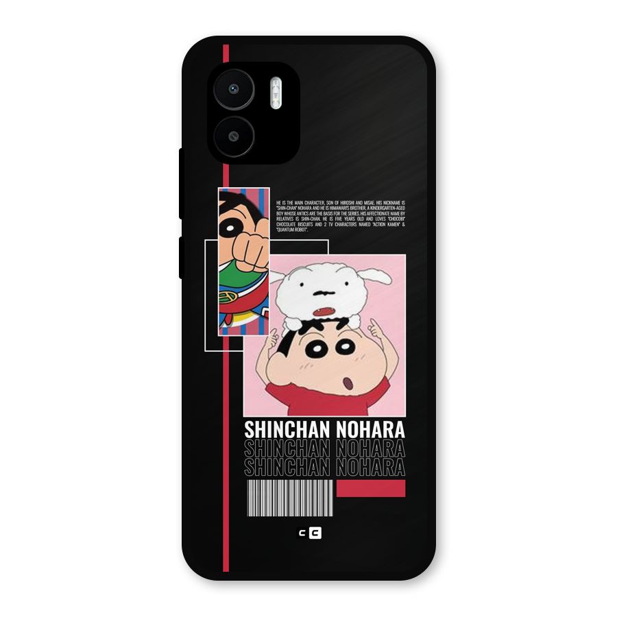 Shinchan Nohara Metal Back Case for Redmi A1