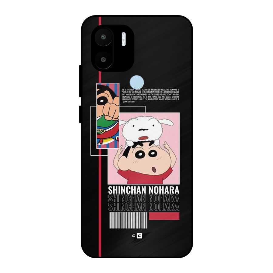 Shinchan Nohara Metal Back Case for Redmi A2 Plus
