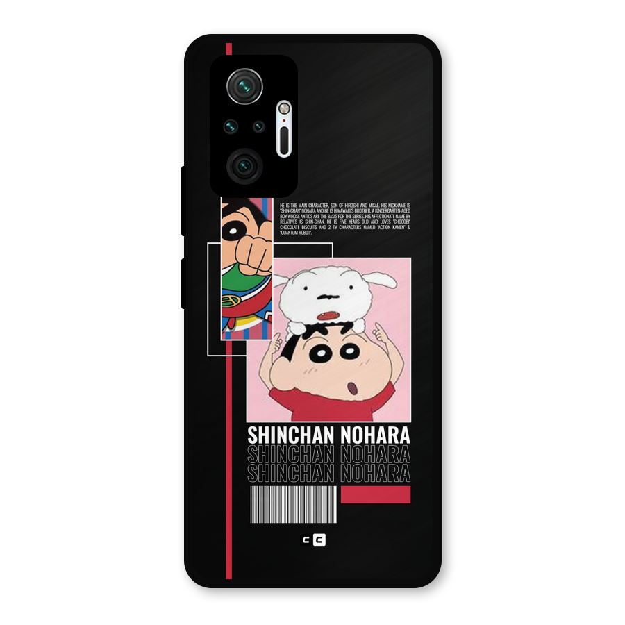 Shinchan Nohara Metal Back Case for Redmi Note 10 Pro Max