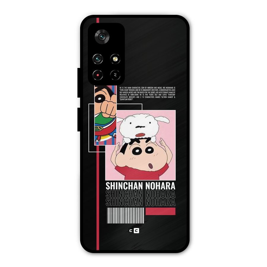 Shinchan Nohara Metal Back Case for Redmi Note 11T 5G
