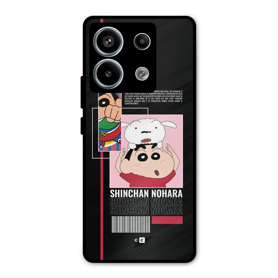 Shinchan Nohara Metal Back Case for Redmi Note 13 Pro 5G
