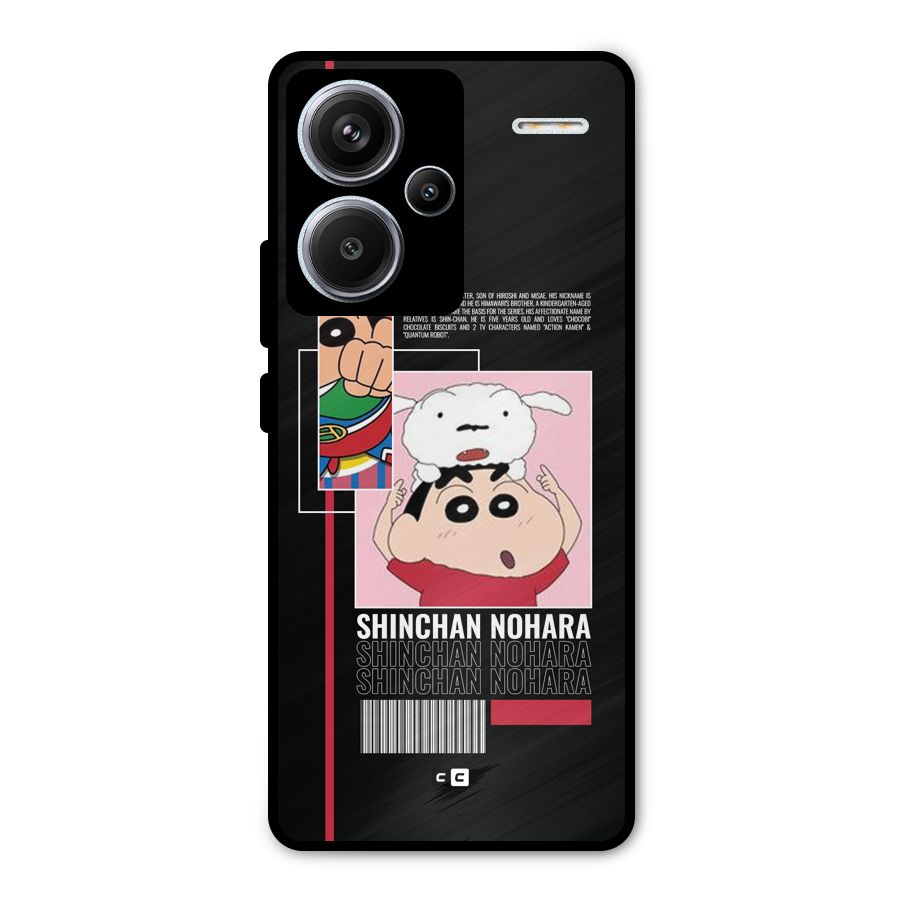 Shinchan Nohara Metal Back Case for Redmi Note 13 Pro Plus