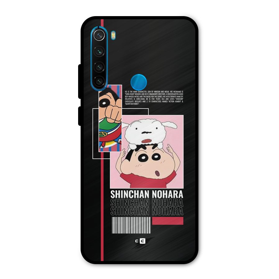 Shinchan Nohara Metal Back Case for Redmi Note 8
