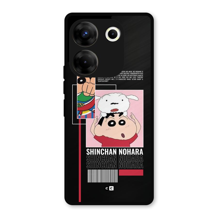Shinchan Nohara Metal Back Case for Tecno Camon 20 Pro