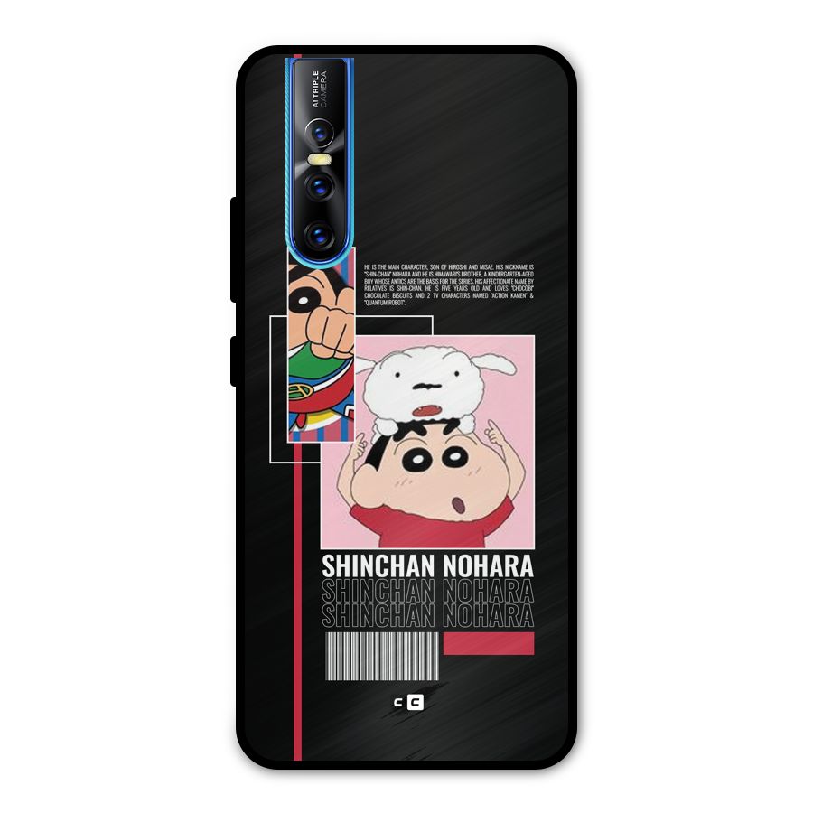 Shinchan Nohara Metal Back Case for Vivo V15 Pro