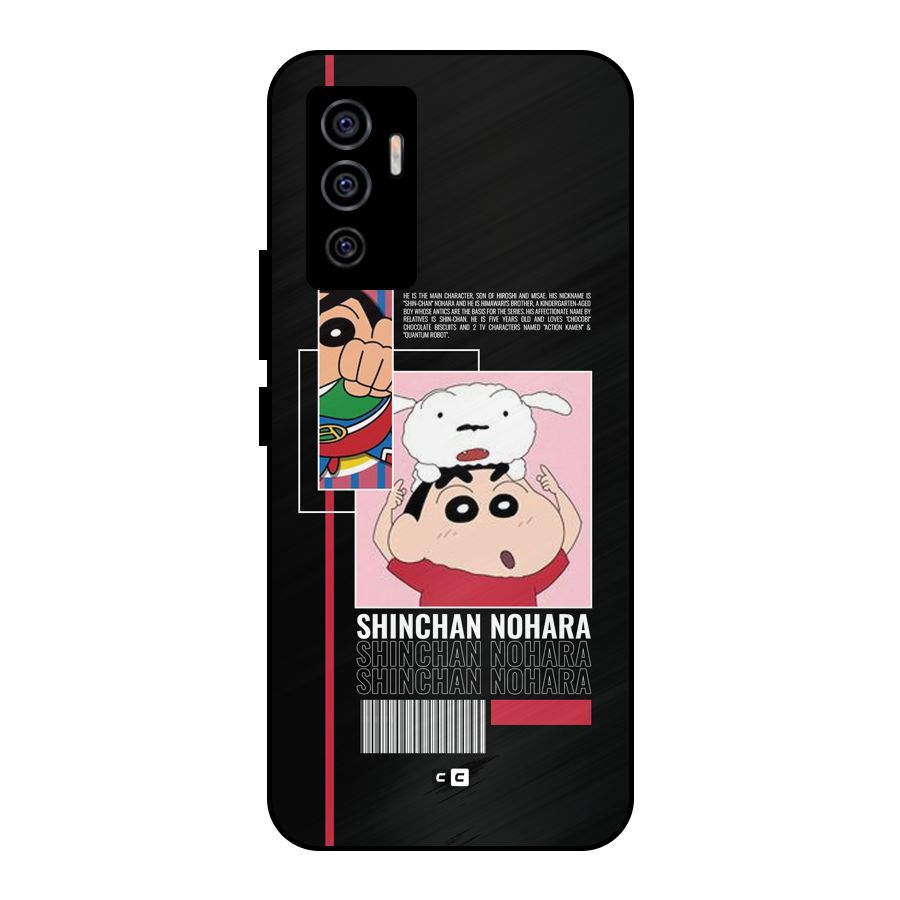 Shinchan Nohara Metal Back Case for Vivo V23e