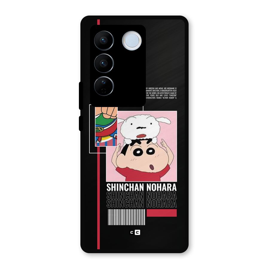 Shinchan Nohara Metal Back Case for Vivo V27