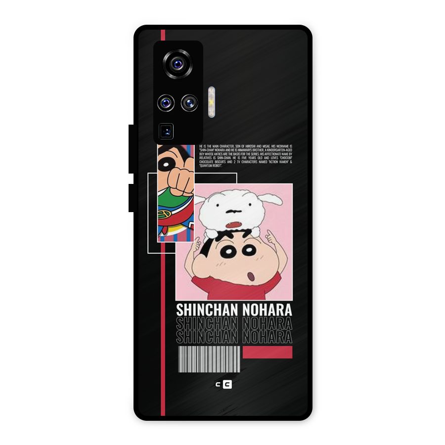 Shinchan Nohara Metal Back Case for Vivo X50 Pro