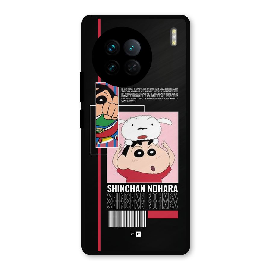 Shinchan Nohara Metal Back Case for Vivo X90