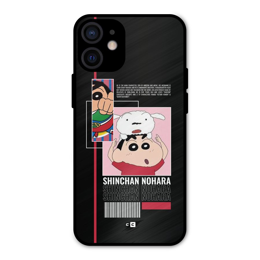 Shinchan Nohara Metal Back Case for iPhone 12 Mini