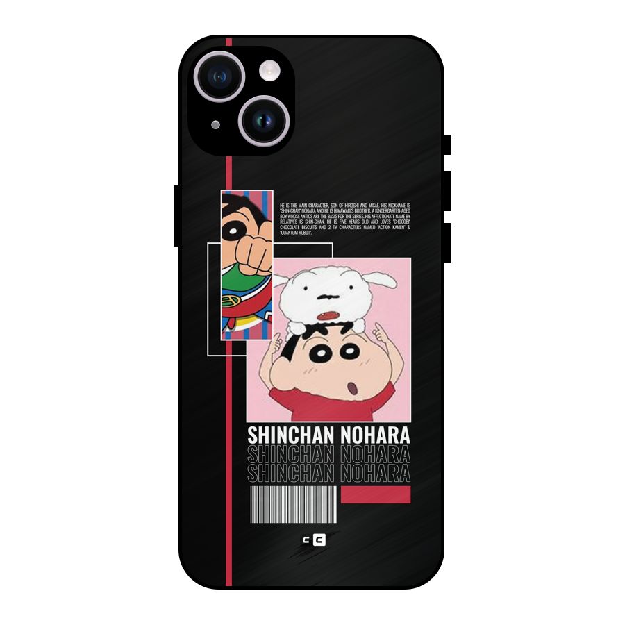 Shinchan Nohara Metal Back Case for iPhone 14 Plus
