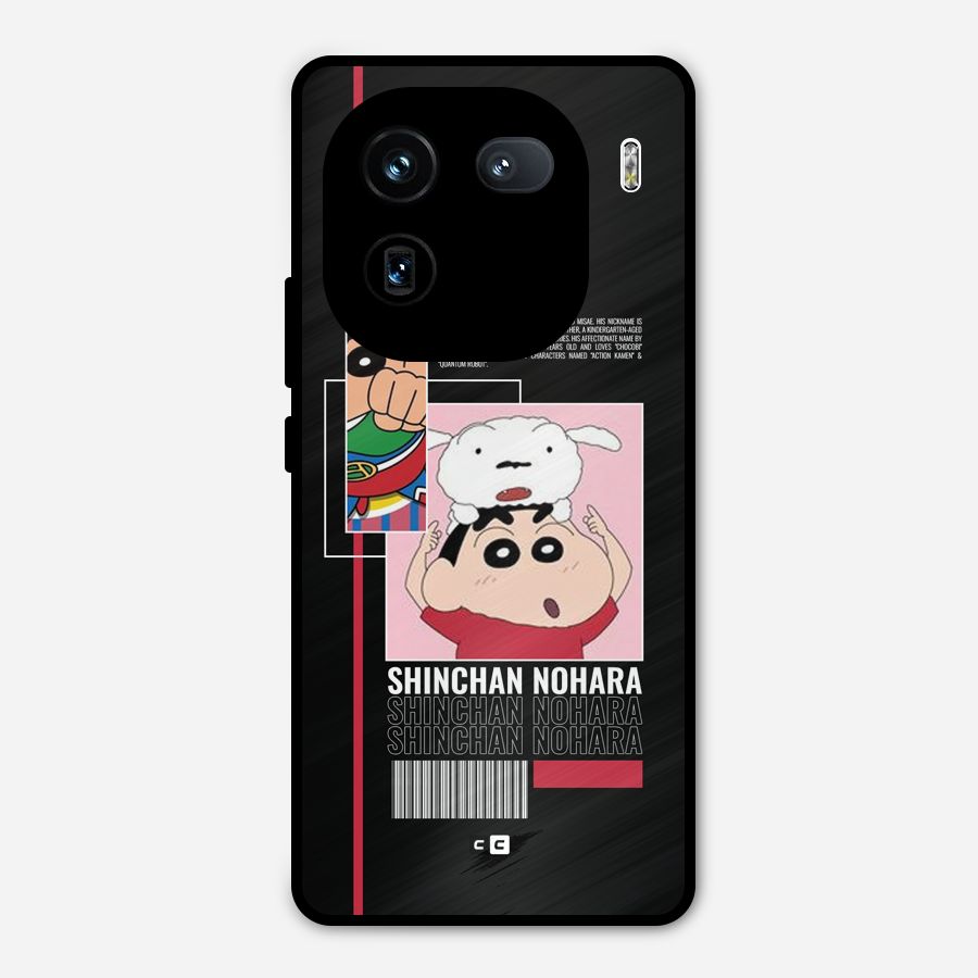 Shinchan Nohara Metal Back Case for iQOO 12