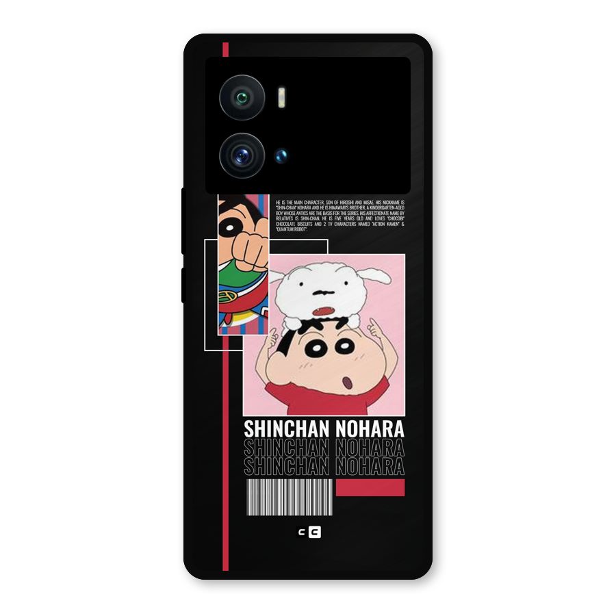 Shinchan Nohara Metal Back Case for iQOO 9 Pro