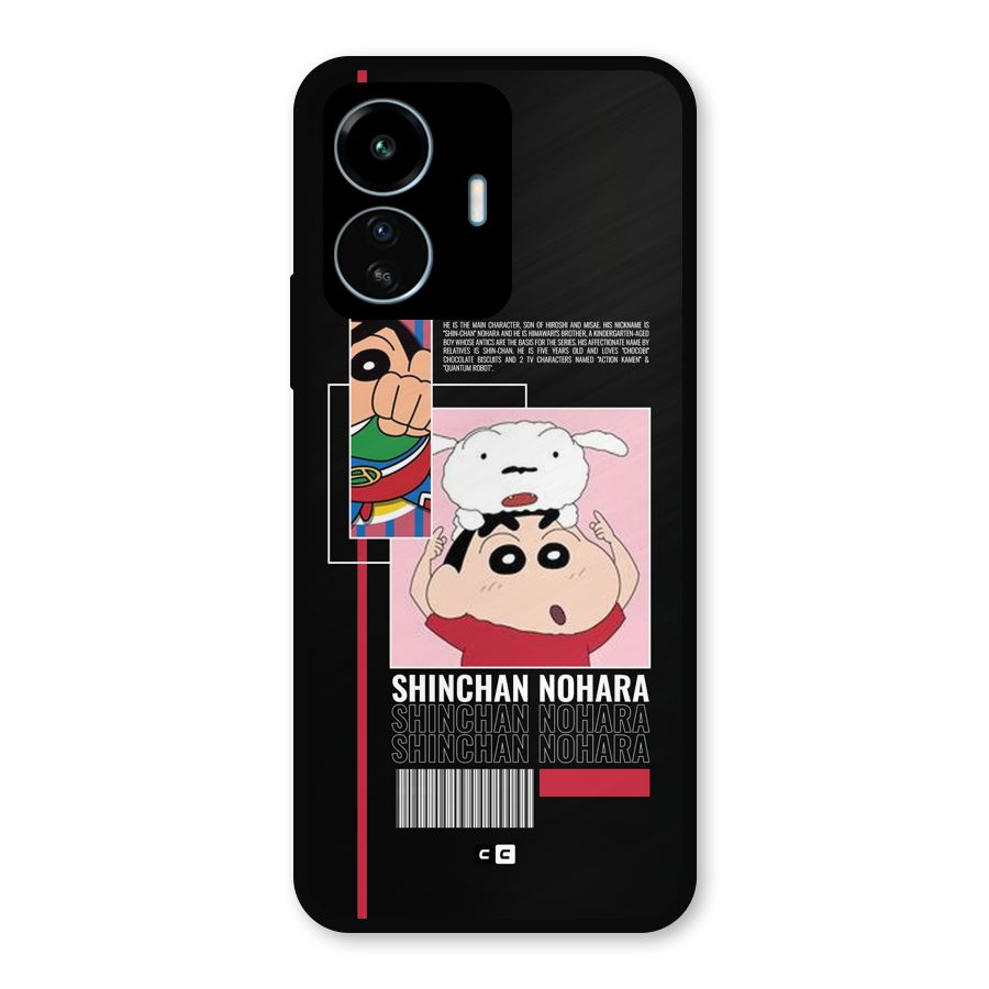 Shinchan Nohara Metal Back Case for vivo iQOO Z6 Lite 5G
