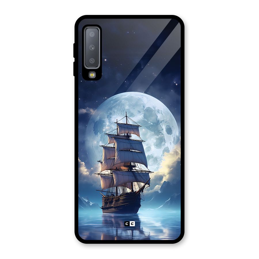 Ship InThe Dark Evening Glass Back Case for Galaxy A7 (2018)