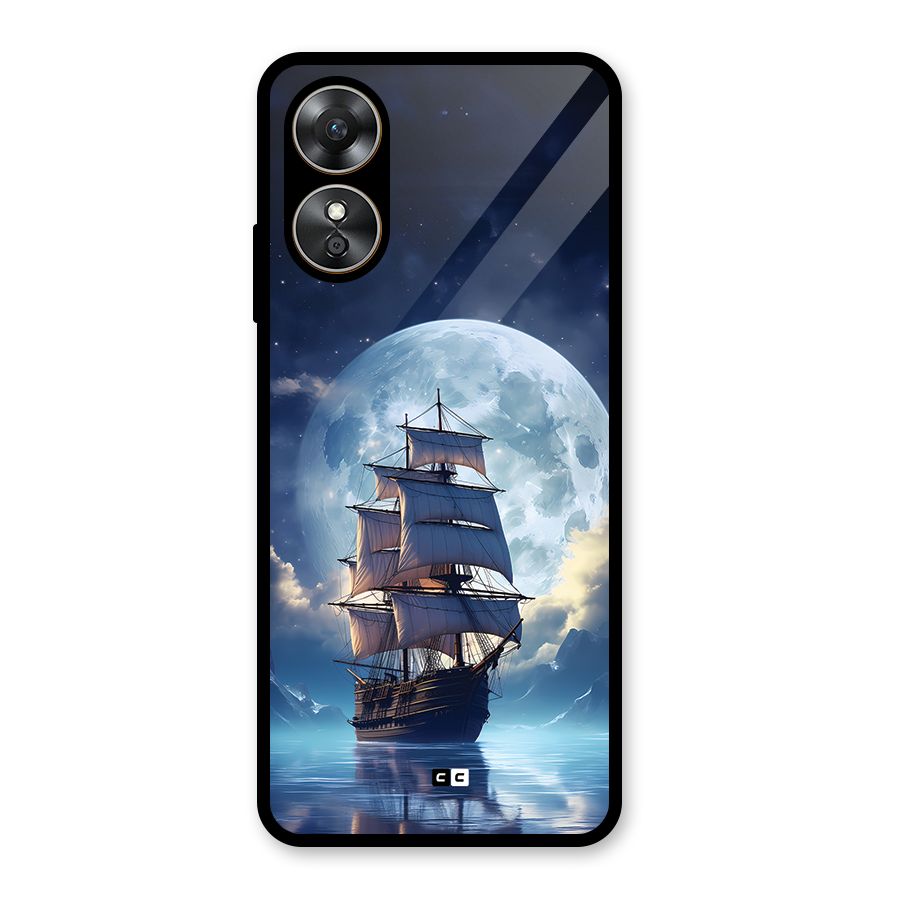 Ship InThe Dark Evening Glass Back Case for Oppo A17