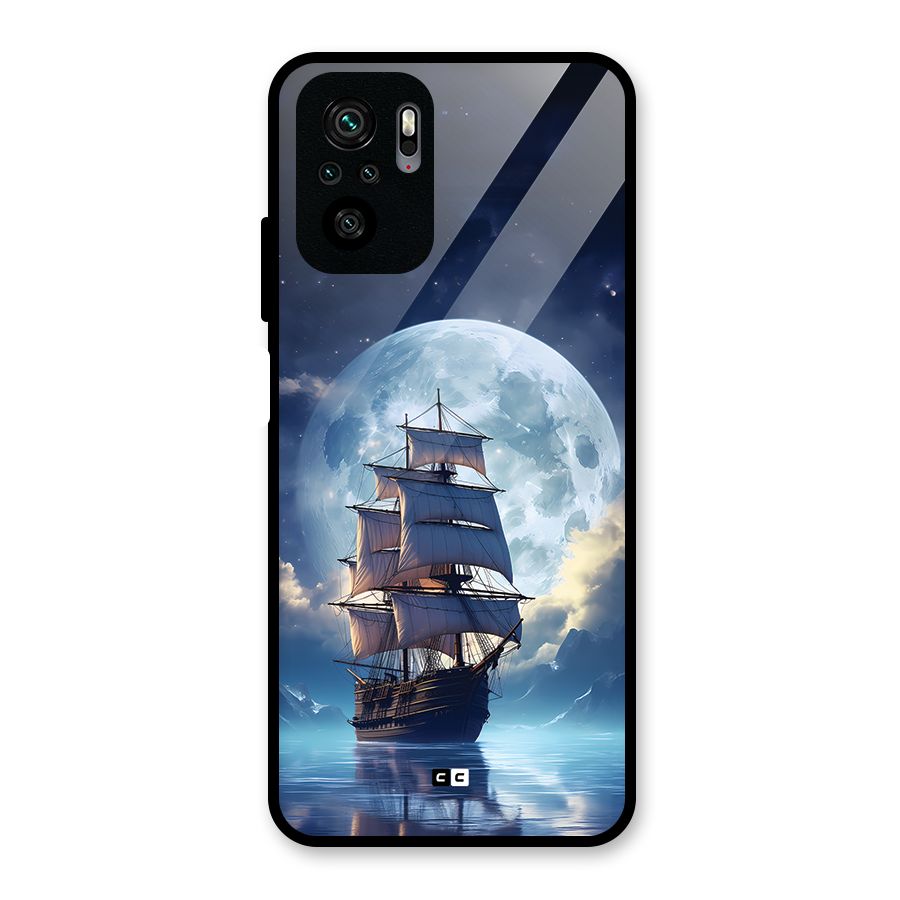Ship InThe Dark Evening Glass Back Case for Redmi Note 10S