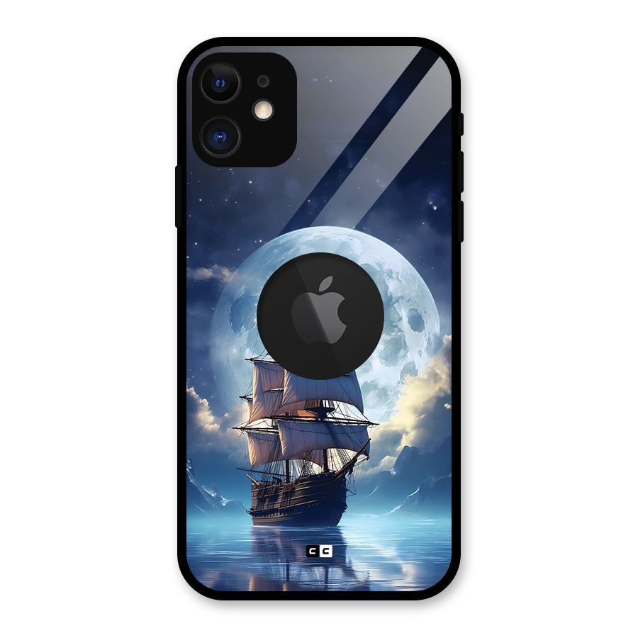 Ship InThe Dark Evening Glass Back Case for iPhone 11 Logo Cut
