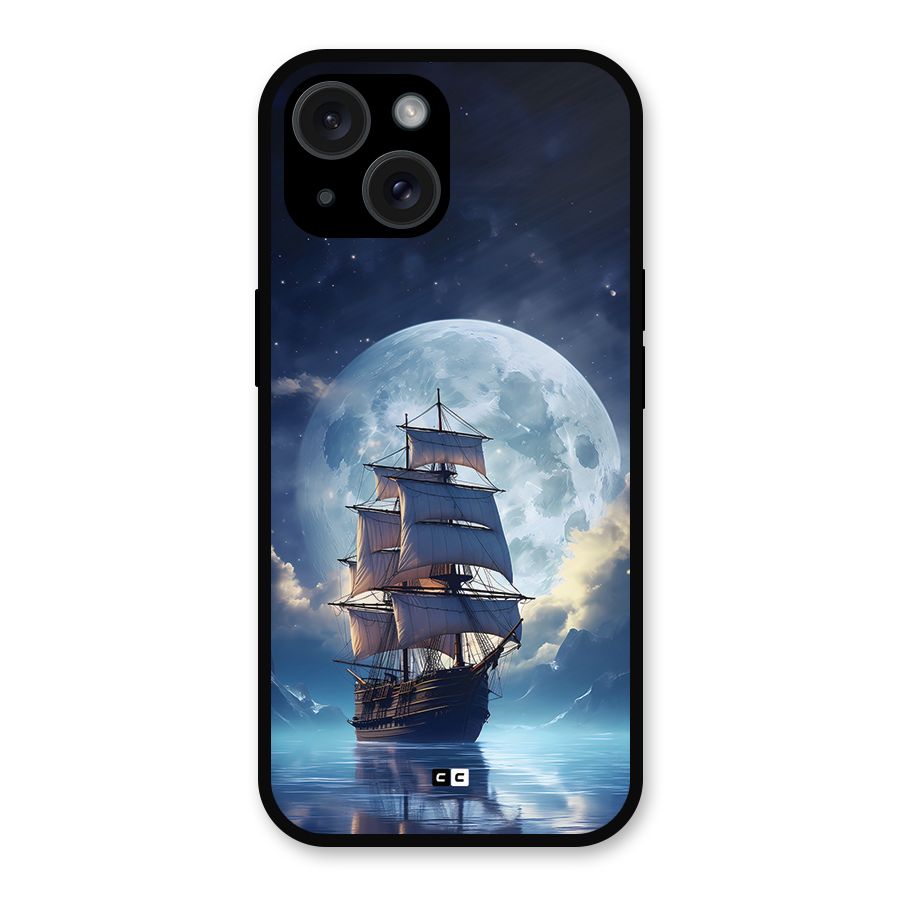 Ship InThe Dark Evening Metal Back Case for iPhone 15