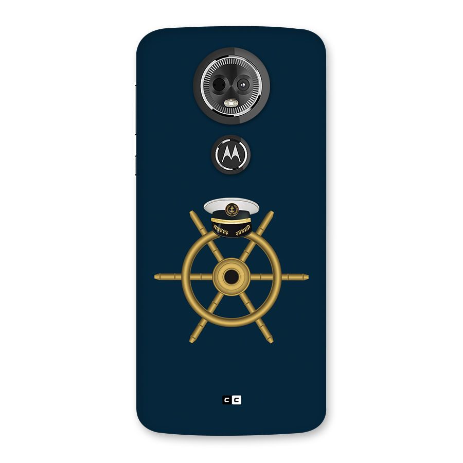 Ship Wheel And Cap Back Case for Moto E5 Plus