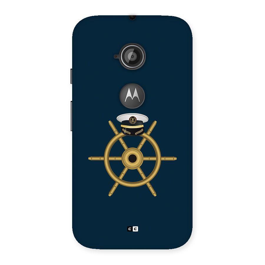 Ship Wheel And Cap Back Case for Moto E 2nd Gen