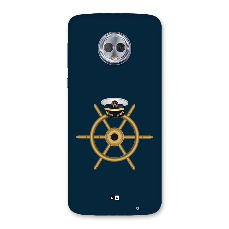Ship Wheel And Cap Back Case for Moto G6 Plus