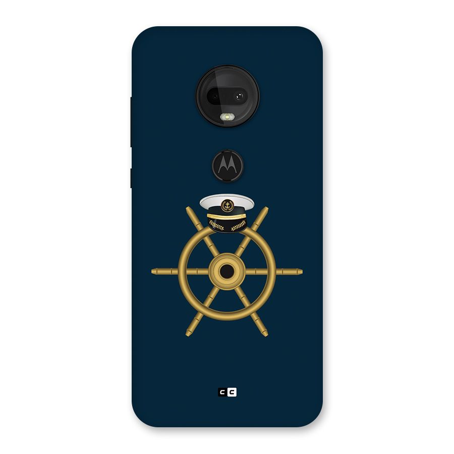 Ship Wheel And Cap Back Case for Moto G7