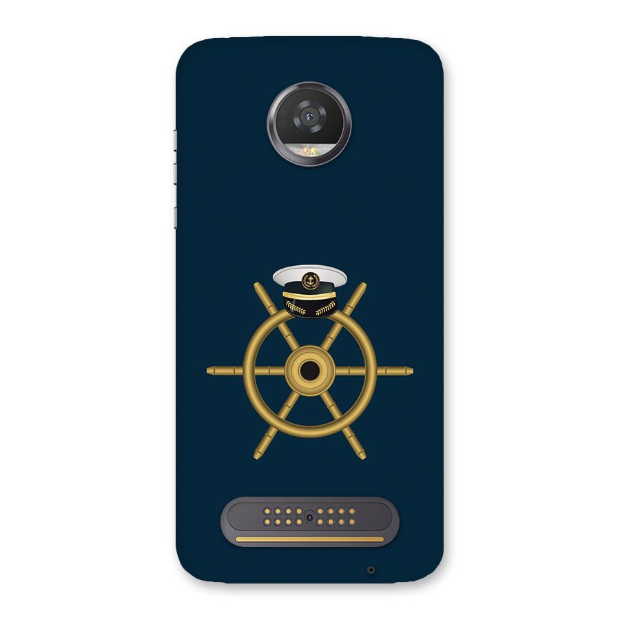 Ship Wheel And Cap Back Case for Moto Z2 Play