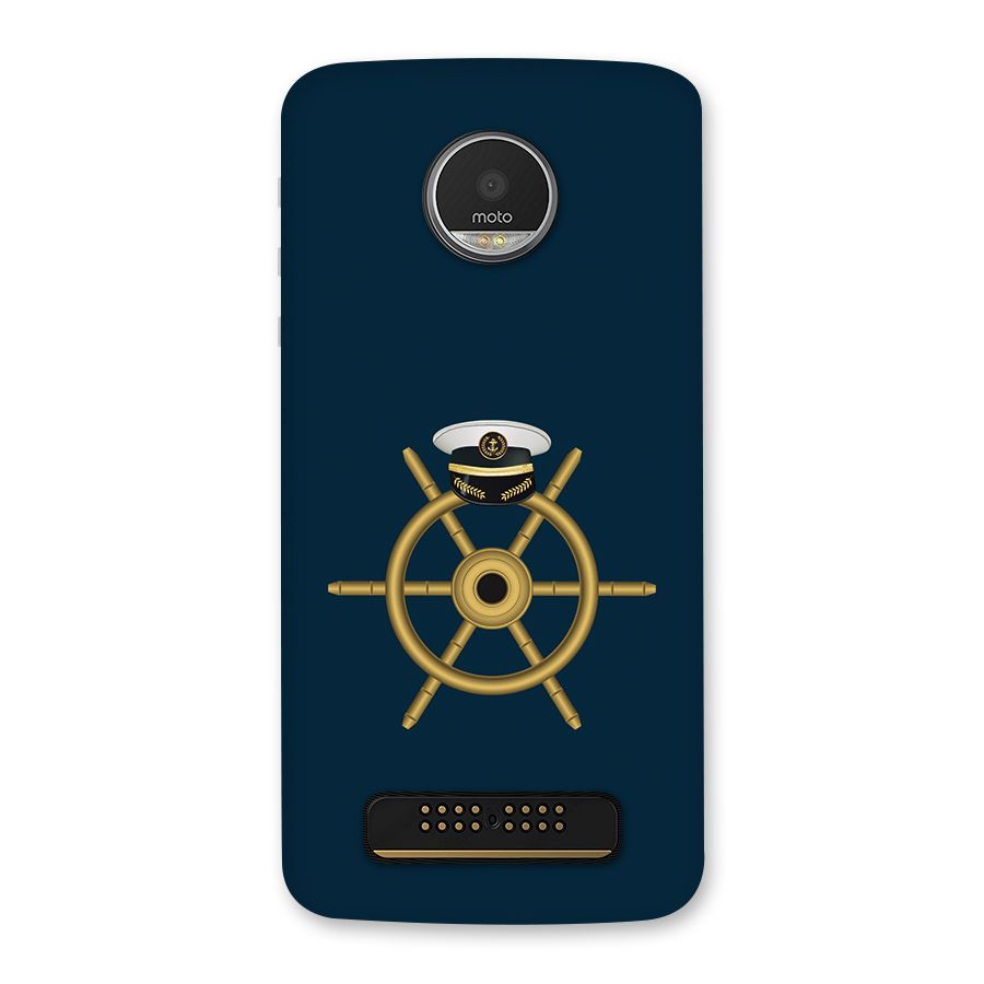 Ship Wheel And Cap Back Case for Moto Z Play