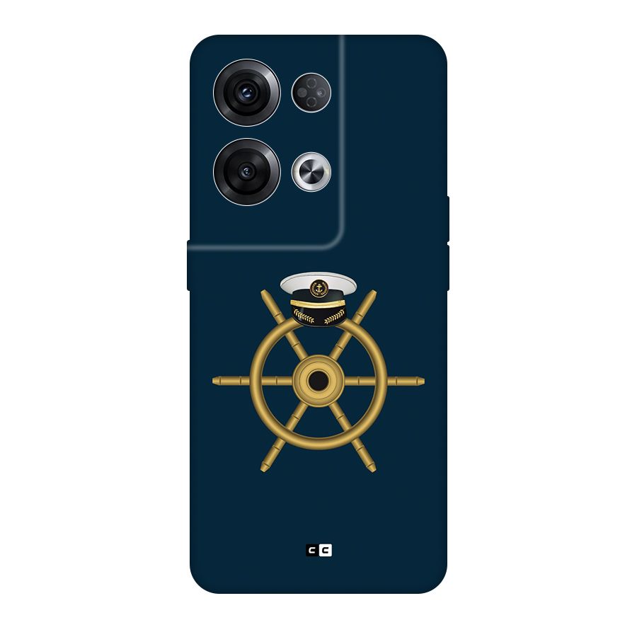 Ship Wheel And Cap Back Case for Oppo Reno8 Pro 5G