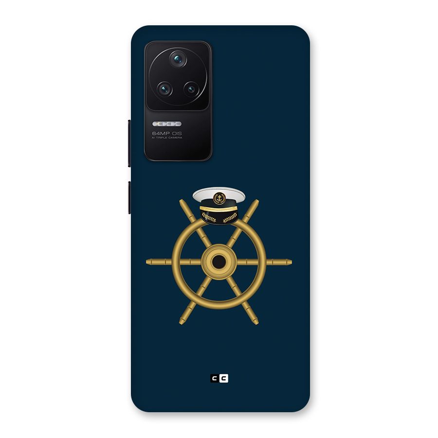 Ship Wheel And Cap Back Case for Poco F4 5G