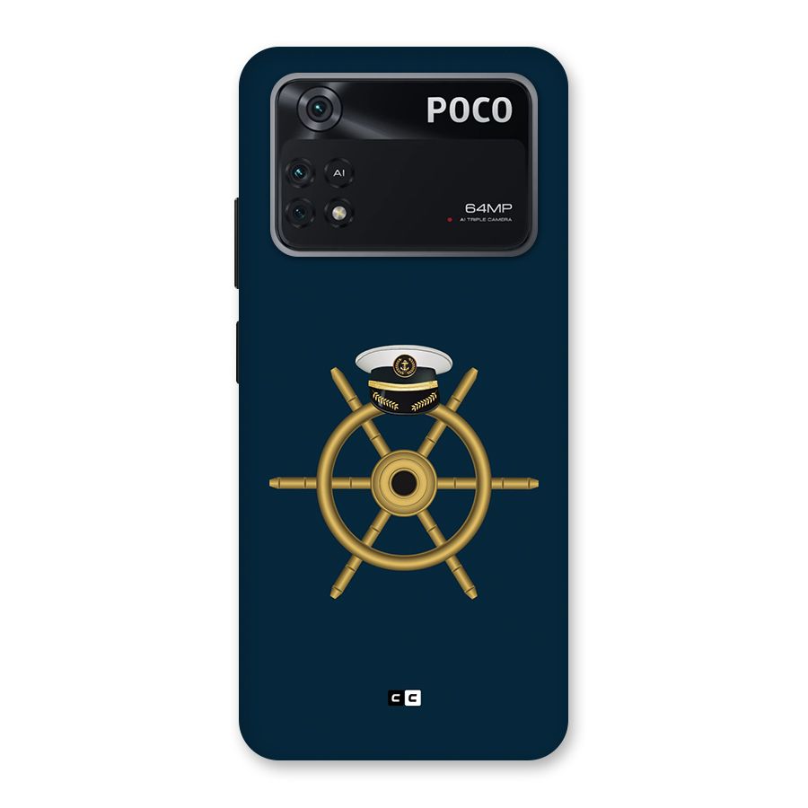 Ship Wheel And Cap Back Case for Poco M4 Pro 4G