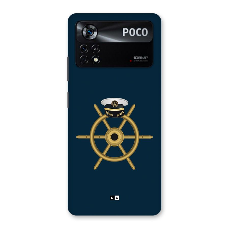 Ship Wheel And Cap Back Case for Poco X4 Pro 5G