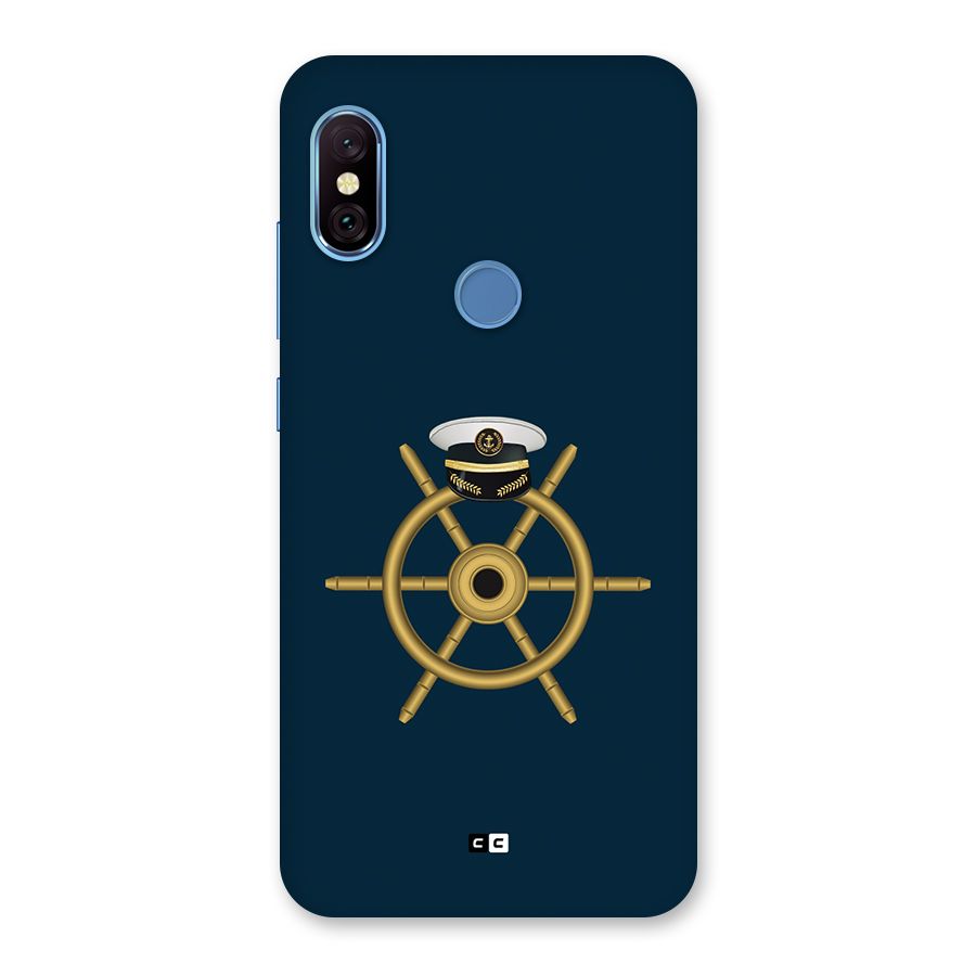 Ship Wheel And Cap Back Case for Redmi Note 6 Pro