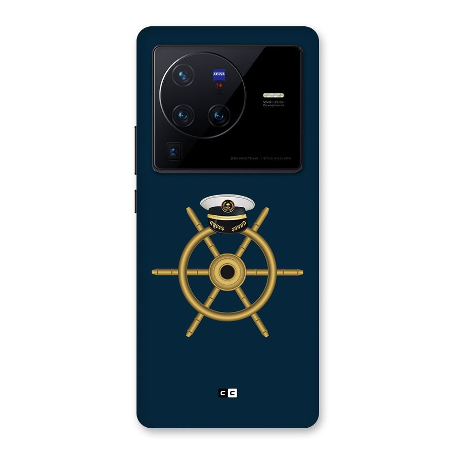 Ship Wheel And Cap Back Case for Vivo X80 Pro