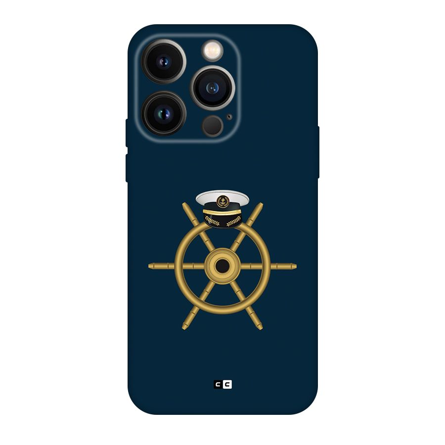 Ship Wheel And Cap Back Case for iPhone 14 Pro