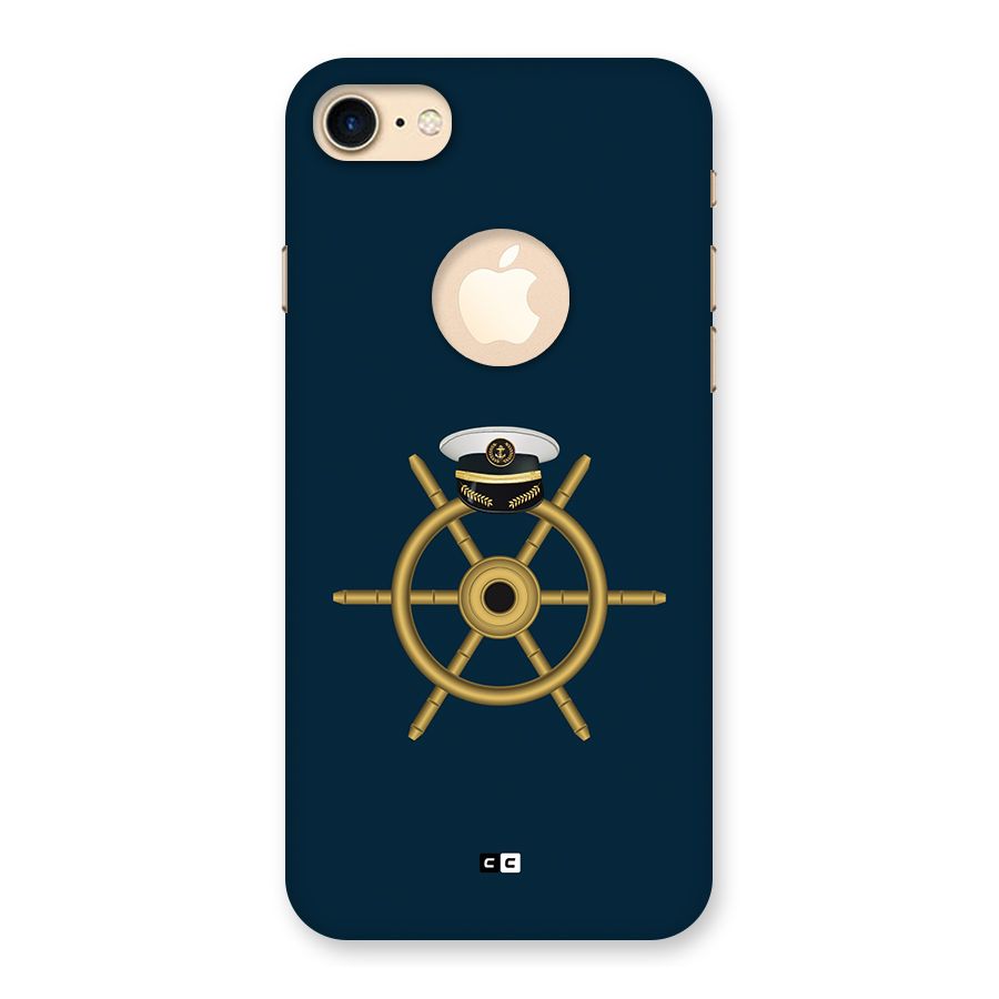 Ship Wheel And Cap Back Case for iPhone 7 Logo Cut