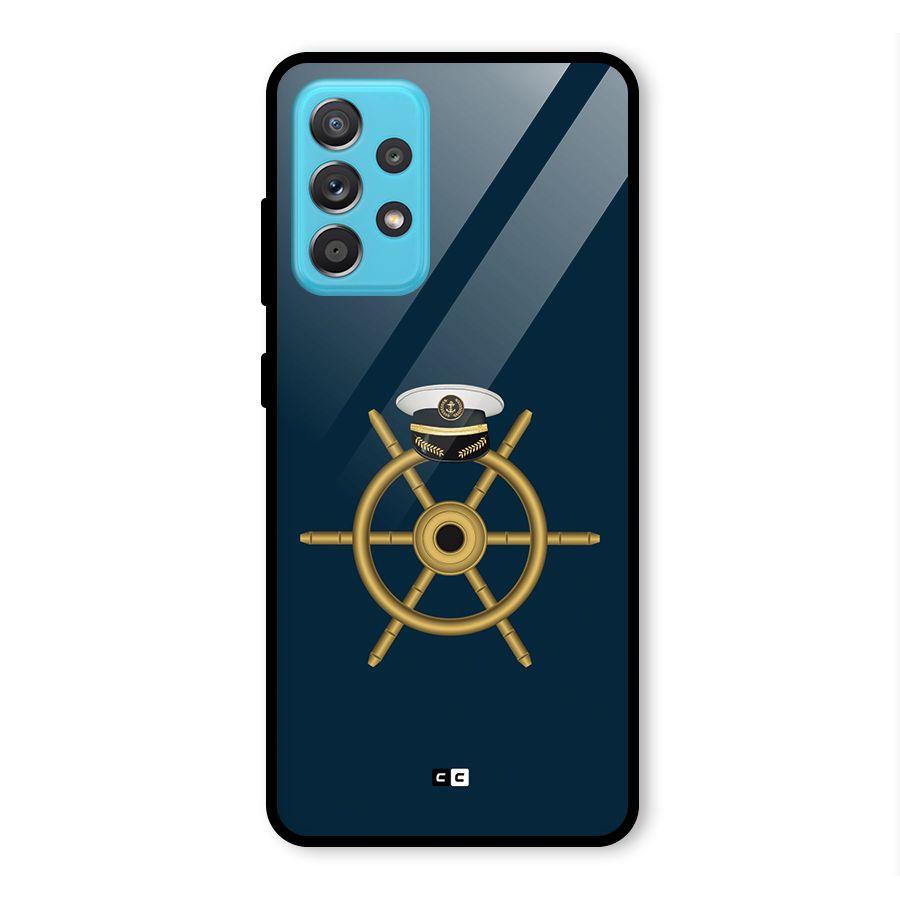 Ship Wheel And Cap Glass Back Case for Galaxy A52s 5G