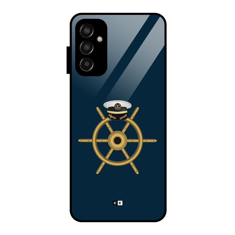 Ship Wheel And Cap Glass Back Case for Galaxy F13