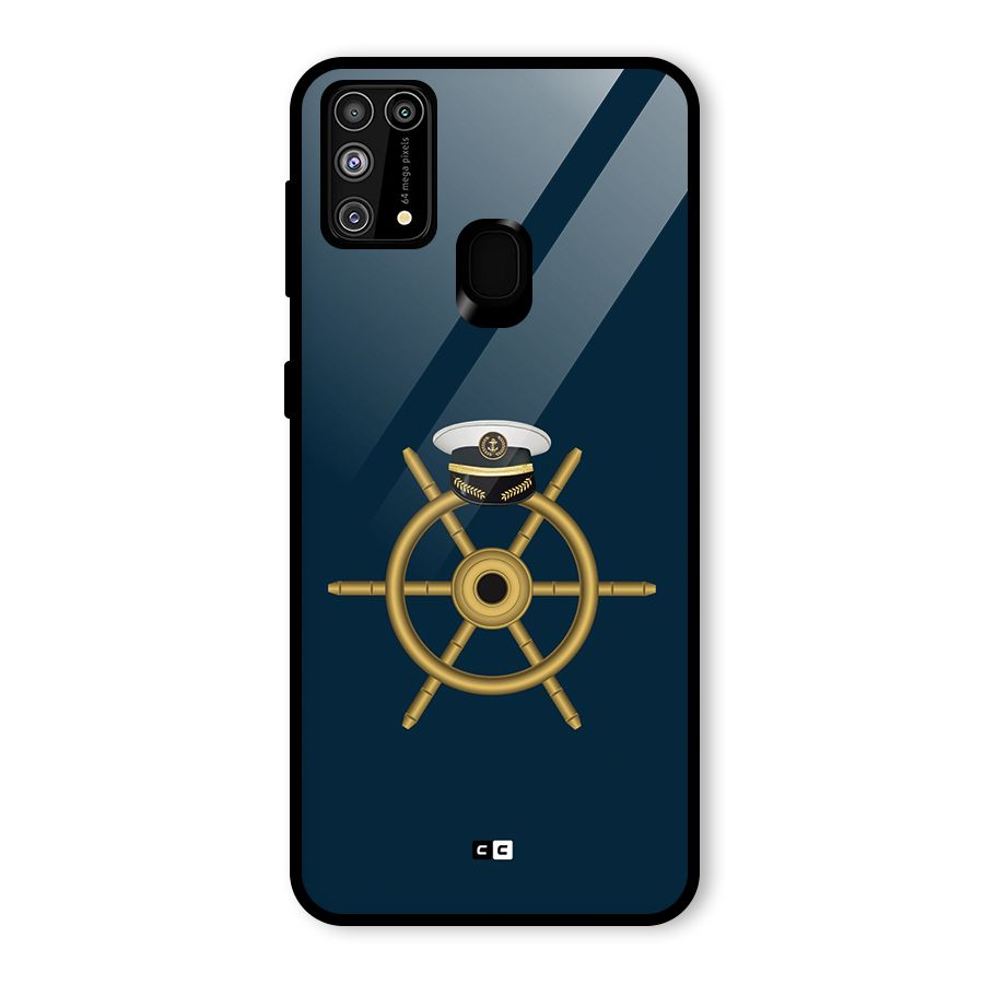 Ship Wheel And Cap Glass Back Case for Galaxy F41
