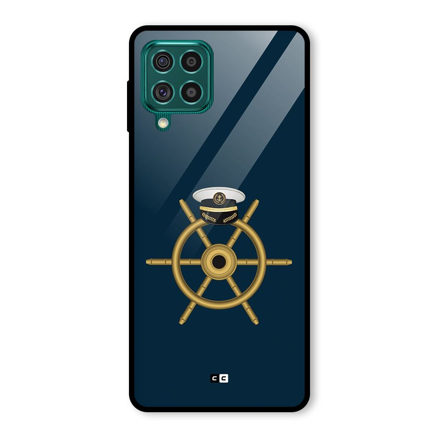 Ship Wheel And Cap Glass Back Case for Galaxy F62