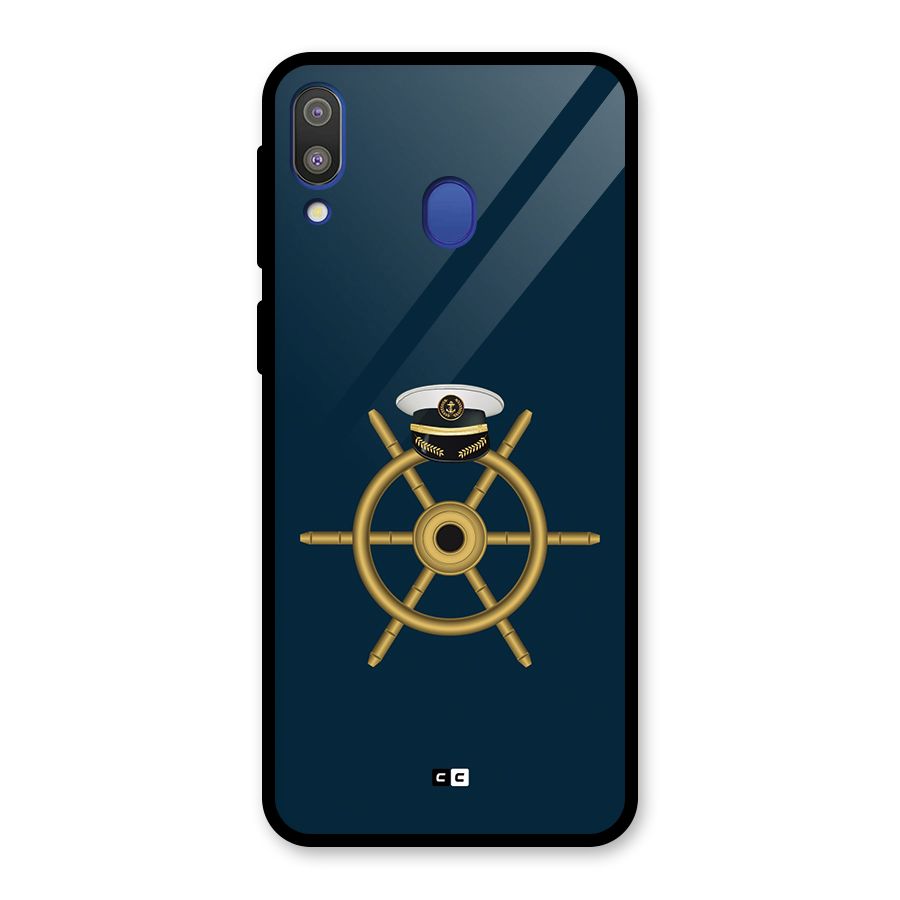 Ship Wheel And Cap Glass Back Case for Galaxy M20