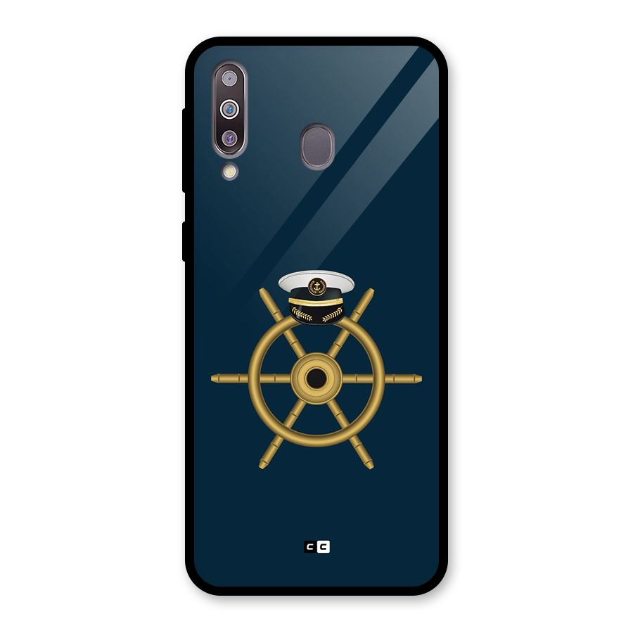 Ship Wheel And Cap Glass Back Case for Galaxy M30