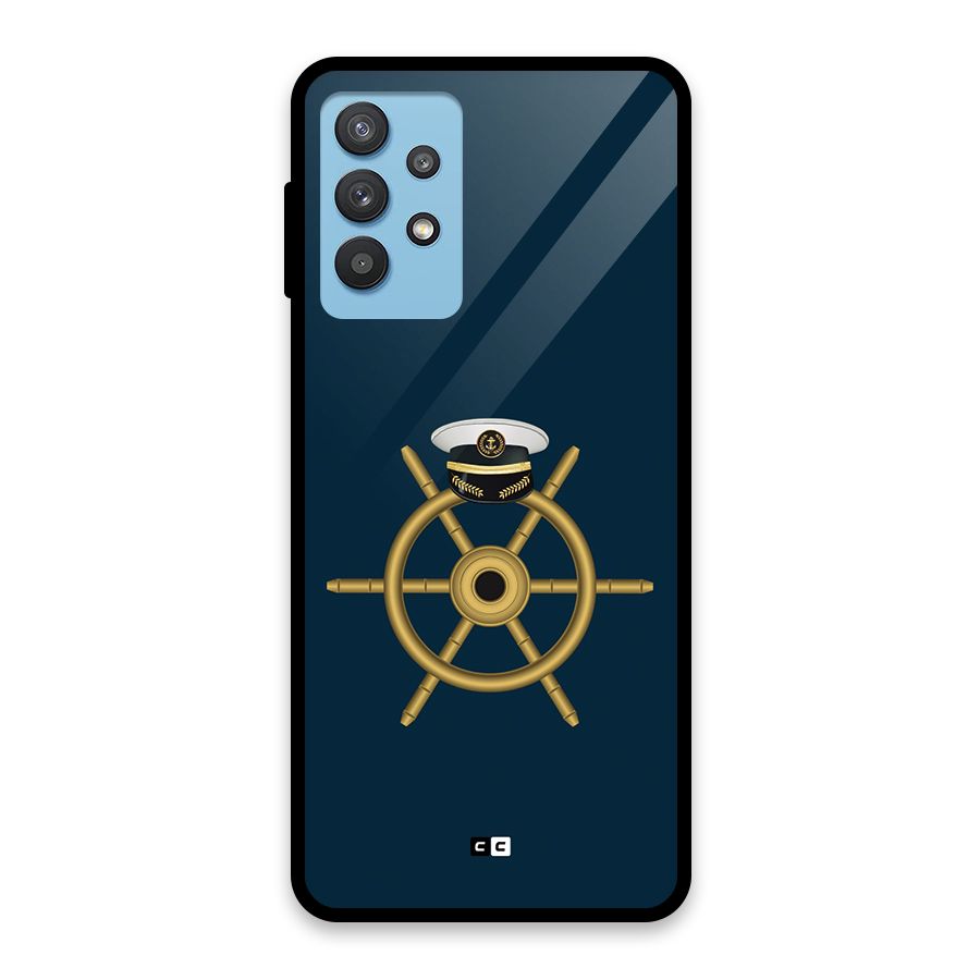 Ship Wheel And Cap Glass Back Case for Galaxy M32 5G