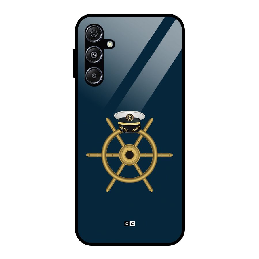 Ship Wheel And Cap Glass Back Case for Galaxy M34 5G