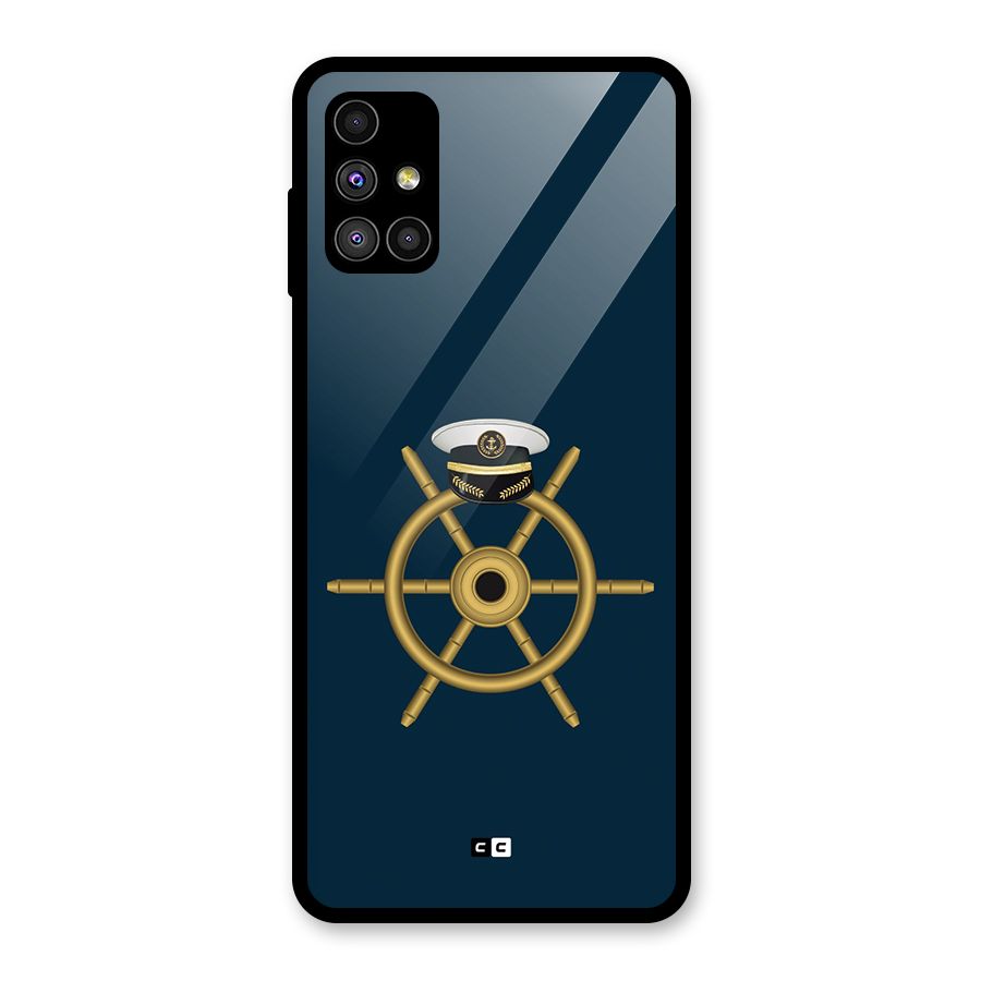 Ship Wheel And Cap Glass Back Case for Galaxy M51