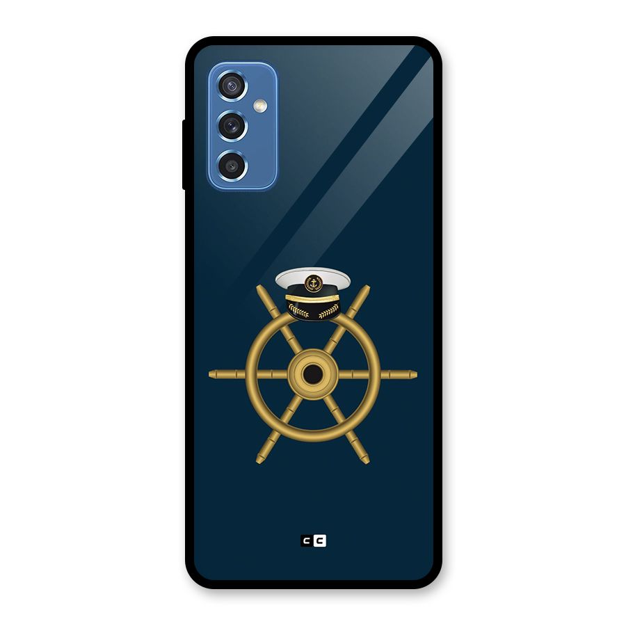 Ship Wheel And Cap Glass Back Case for Galaxy M52 5G