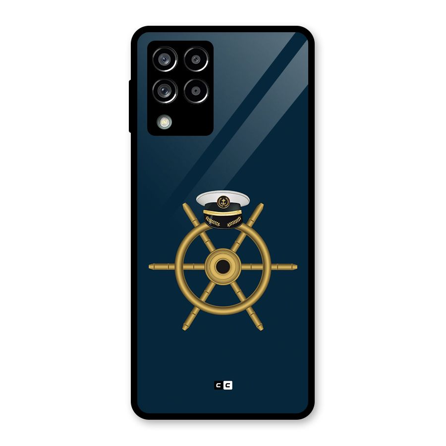 Ship Wheel And Cap Glass Back Case for Galaxy M53 5G