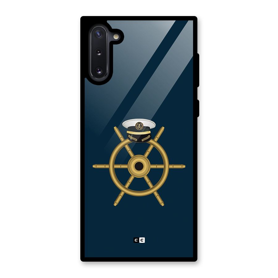Ship Wheel And Cap Glass Back Case for Galaxy Note 10