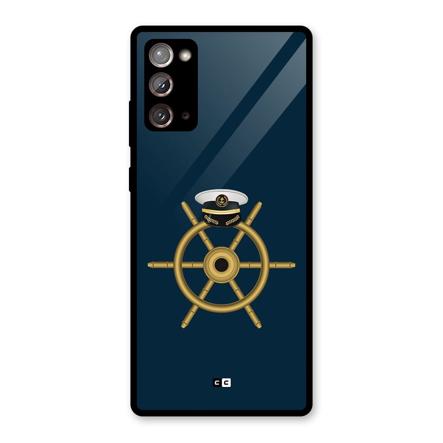Ship Wheel And Cap Glass Back Case for Galaxy Note 20